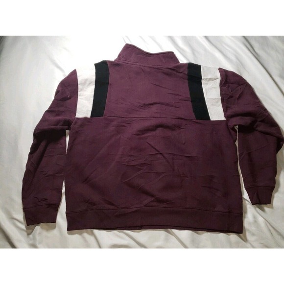 Victoria Secret PINK Oversize graphic Burgundy Mock Neck Sweatshirt Size Large‎ - Picture 5 of 5